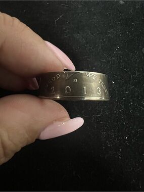 2013 Coin Ring with Inscribed Detail